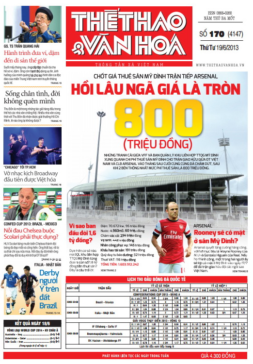 Đọc gì trên báo TT&VH số ra ngày 19/06/2013? 